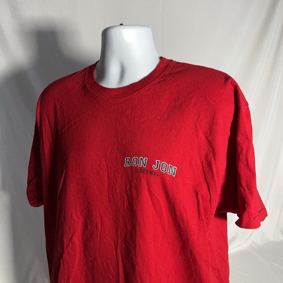 Ron Jon Surf Shop Cozumel Mexico Men's Size XL shirt Double Sided Red - Picture 4 of 7